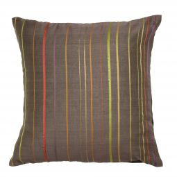 Rainbow Weave Pillow Cover - Gray